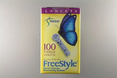 Thames Pharma - FREESTYLE - 99073013001 - Lancet for Lancing Device Freestyle 28 Gauge Non-Safety Twist Off Cap Finger