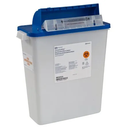 Cardinal - PharmaSafety - 8836SA -  Pharmaceutical Waste Container  White Base 16 1/2 H X 13 3/4 W X 6 D Inch Horizontal Entry 3 Gallon