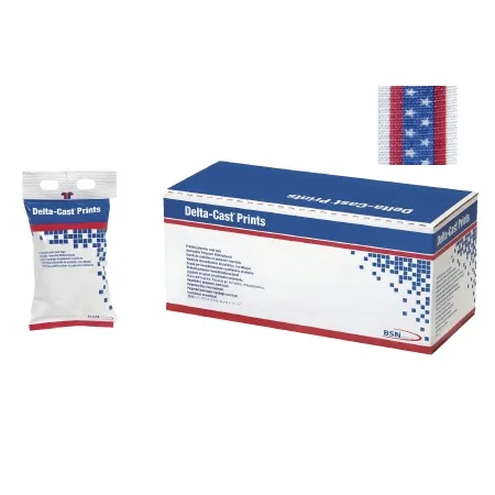 BSN Medical - Delta-Cast Prints - 4143 - Cast Tape Delta-Cast Prints 3 Inch X 12 Foot Polyester Stars and Stripes Print
