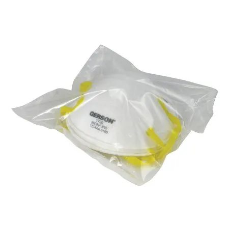 Louis M. Gerson - Gerson - 081730 -  Particulate Respirator / Surgical Mask  Medical N95 Cup Elastic Strap One Size Fits Most White NonSterile Not Rated Adult