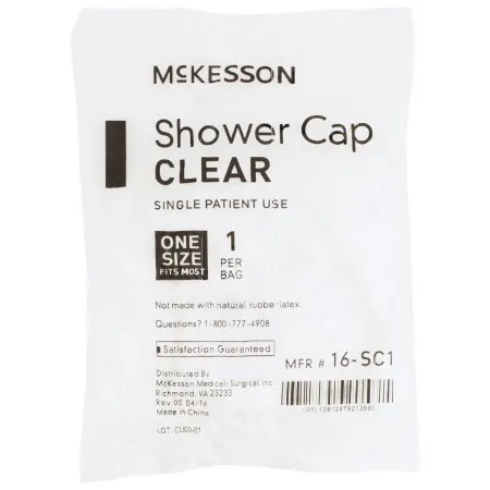 McKesson - 16-SC1 - Shower Cap One Size Fits Most Clear