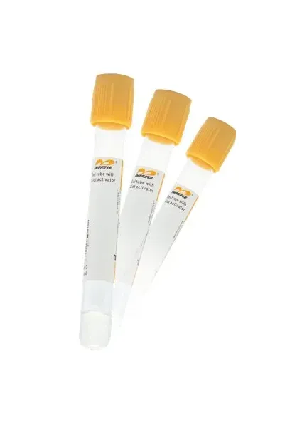 Innovative Disposables - 4850 - Innovative Improvacuter Improvacuter Venous Blood Collection Tube Serum Tube Clot Activator / Separator Gel Additive 16 X 100 mm 8.5 mL Gold Plug Seal Cap Polyethylene Terephthalate (PET) Tube