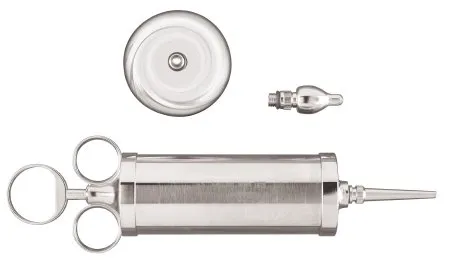 McKesson - 43-1-251 - Ear Syringe With Shield Mckesson Argent Three Ring Style Three Ring, Silver Barrel And Plunger Or Grade