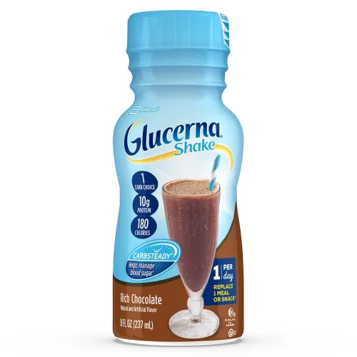Abbott - 57804 - Glucerna Shake Chocolate Retail 8oz. Bottle