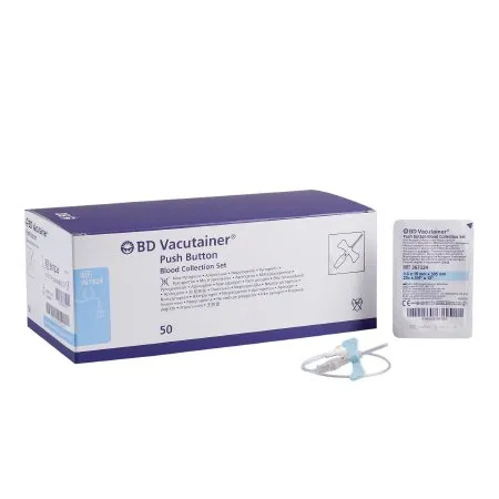 BD Becton Dickinson - BD Vacutainer Push Button - 367324 - BD Vacutainer Push Button Blood Collection Set 23 Gauge 3/4 Inch Needle Length Safety Needle 12 Inch Tubing Sterile