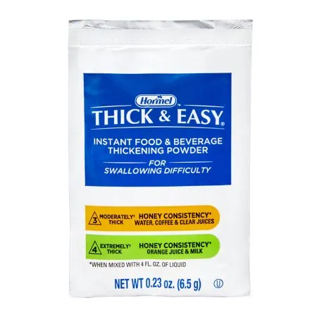 Hormel Food - Thick & Easy - 20223 - s  Food and Beverage Thickener  6.5 Gram Individual Packet Unflavored Powder IDDSI Level 3 Moderately Thick/Liquidized