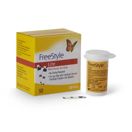 Abbott - FreeStyle Lite - 99073070822 - Blood Glucose Test Strips FreeStyle Lite 50 Strips per Pack