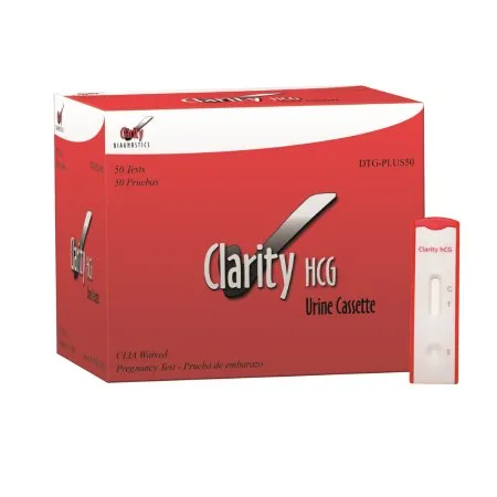 Clarity Diagnostics - Clarity - DTG-HCGPLUS - Reproductive Health Test Kit Clarity Fertility Test hCG Pregnancy Test Urine Sample 50 Tests CLIA Waived