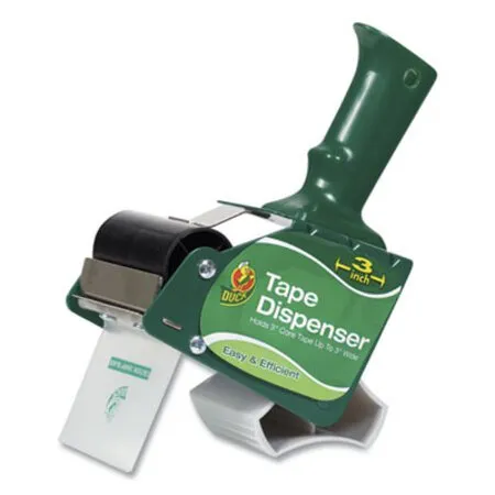 Duck - DUC-1064012 - Extra-wide Packaging Tape Dispenser, 3 Core, For Rolls Up To 3 X 54.6 Yds, Green