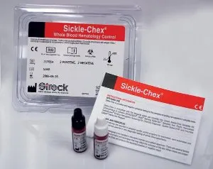 Streck Laboratories - Sickle-Chex - 217653 - Sickle Cell Screening Test  Hemoglobin Electrophoresis Control Sickle-Chex Whole Blood HGB S Positive Level / Negative Level 2 X 2.5 mL