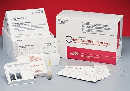 BD Becton Dickinson - BD Macro-Vue RPR No. 104 - 274449 - Sexual Health Test Kit BD Macro-Vue RPR No. 104 Syphilis Screen 300 Tests CLIA Non-Waived