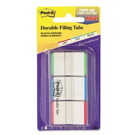 Post-it Tabs - MMM-686LGBR - 1 Lined Tabs, 1/5-cut, Lined, Assorted Colors, 1 Wide, 66/pack