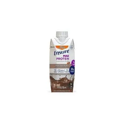 Abbott - 68166 - Nutrition Ensure Max Protein, Milk Chocolate With Caffeine, Ready to Drink, 11 oz.