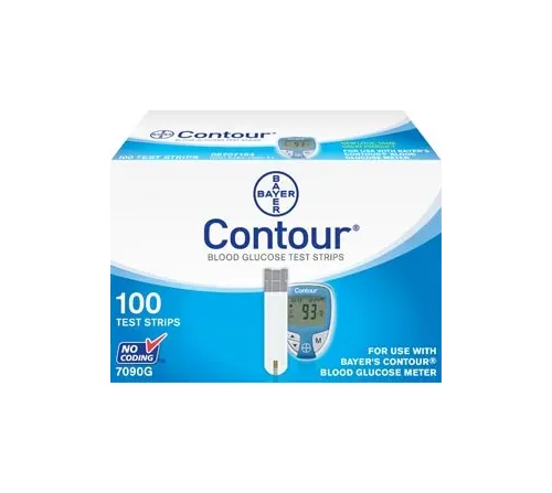 Ascensia - 7090G - Test Strips, (Contour 100s) For 9545 Meters, CLIA Waived, 100/bx (Minimum Expiry Lead is 90 days) (Continental US+HI, PR Only)
