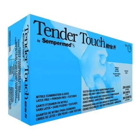 Sempermed Usa - Tender Touch 200 - Ttnf204 - Exam Glove Tender Touch 200 Large Nonsterile Nitrile Standard Cuff Length Textured Fingertips Lavender Chemo Tested / Fentanyl Tested