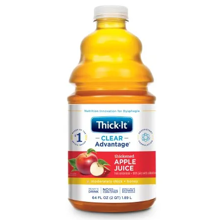 Kent Precision Foods - Thick-It Clear Advantage - B456-A5044 - Thickened Beverage Thick-It Clear Advantage 64 oz. Bottle Apple Flavor Liquid IDDSI Level 3 Moderately Thick/Liquidized