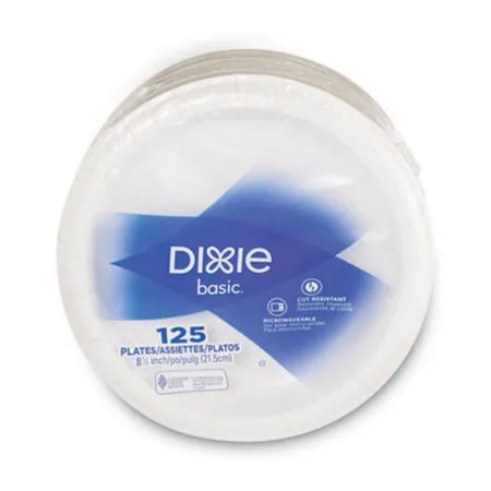 Dixie - DXE-DBP09W - Paper Dinnerware, Plates, White, 8.5 Dia, 125/pack