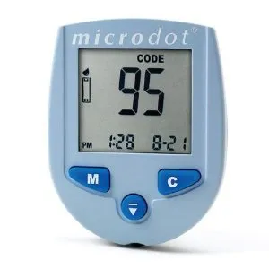Cambridge Sensors USA - Microdot - BGM01 - Blood Glucose Meter Microdot 10 Second Results Stores Up To 500 Results No Coding Required