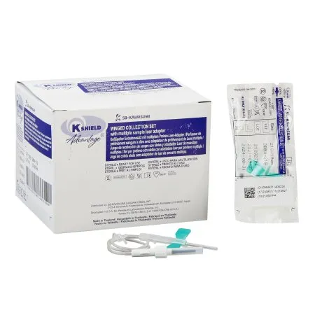 Kawasumi Laboratories - K-Shield Advantage - From: DBMA-21G To: DBMA-25G - K Shield Advantage K Shield Advantage Blood Collection Set 23 Gauge 3/4 Inch Needle Length Safety Needle 12 Inch Tubing Sterile