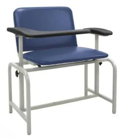 Winco - Extra Wide - 2575-28 - Blood Drawing Chair Extra Wide Single Pivot Armrest Carob
