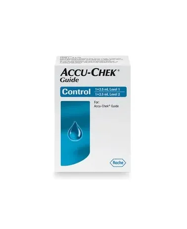 Roche - Accu-Chek Guide - 7748906001 - Blood Glucose Control Solution Accu-Chek Guide 2 X 2.5 mL Level 1 & 2