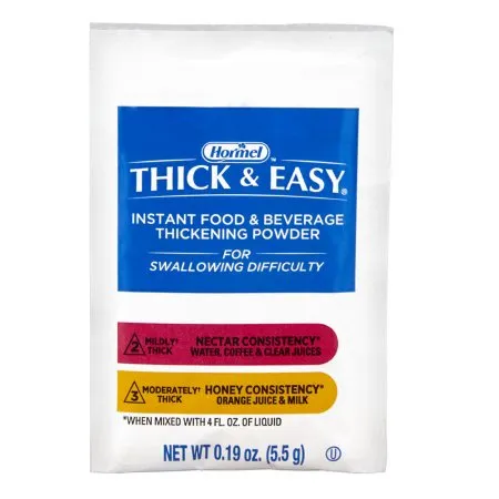 Hormel Food - Thick & Easy - 21929 - s  Food and Beverage Thickener  5.5 Gram Individual Packet Unflavored Powder IDDSI Level 2 Mildly Thick
