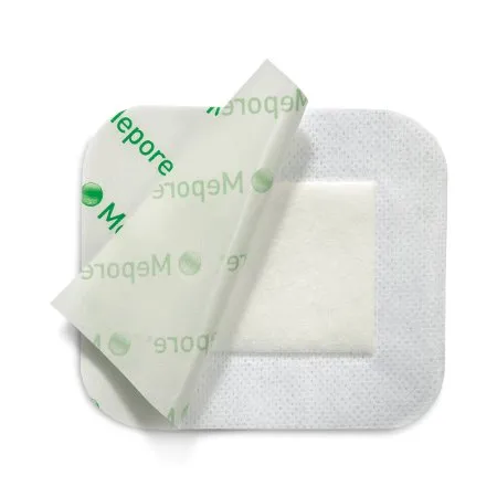 MOLNLYCKE HEALTH CARE - Mepore - 671100 - Molnlycke  Adhesive Dressing  3 3/5 X 8 Inch Nonwoven Spunlace Polyester Rectangle White Sterile