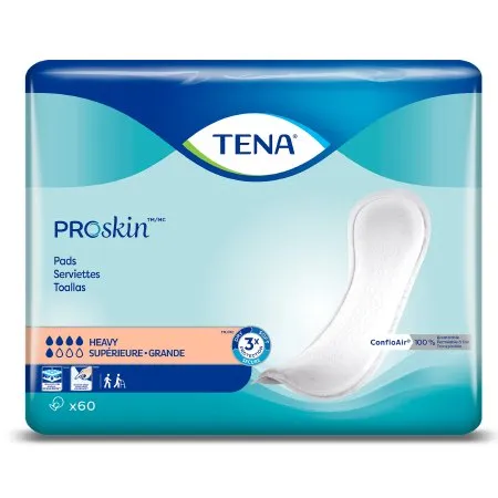 Essity Health & Medical Solutions - 41509 - Essity TENA ProSkin Heavy Bladder Control Pad TENA ProSkin Heavy 12 Inch Length Heavy Absorbency Dry Fast Core One Size Fits Most