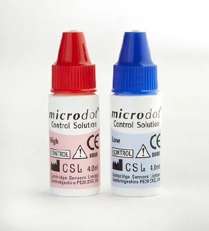Cambridge Sensors USA - Microdot - 120-02 - Blood Glucose Control Solution Microdot 4 mL Low / High Level