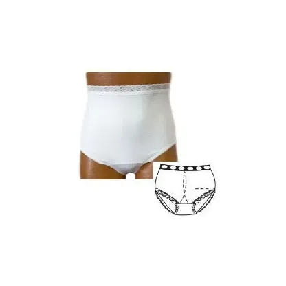 Team Options - Options - From: 80204SC To: 80204SD - OPTIONS Ladies' Basic with Built In Barrier/Support, White, Center Stoma, Small 4 5, Hips 33" 37"