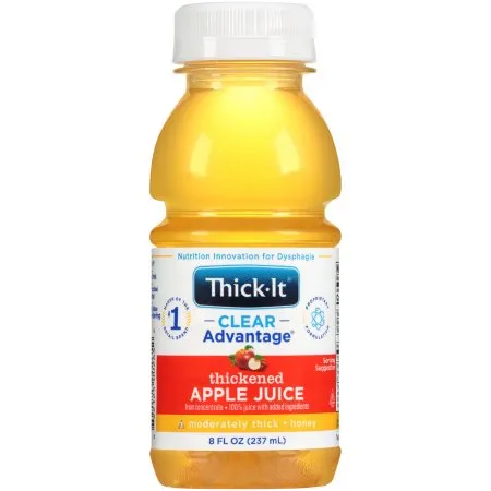 Kent Precision Foods - From: B450-A5044 To: B480-A7044  ThickIt Clear AdvantageThickened Beverage ThickIt Clear Advantage 64 oz. Bottle Apple Flavor Liquid IDDSI Level 2 Mildly Thick