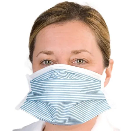 SPS Medical Supply - Isolator Plus - GPRN95 -  Particulate Respirator / Surgical Mask  Medical N95 Chamber Elastic Strap One Size Fits Most Blue / White Stripe NonSterile Not Rated Adult