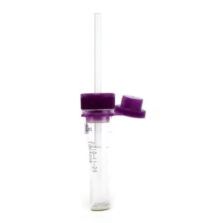 ASP Global - SAFE-T-FILL - 077052 - Safe-T-Fill Capillary Blood Collection Tube Whole Blood Tube K2 EDTA Additive 2.1 X 113 mm 150 µL Purple Pierceable Attached Cap Plastic Tube