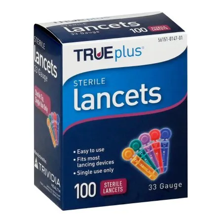 Nipro Diagnostics - TRUEplus - 743533 - Lancet for Lancing Device TRUEplus 33 Gauge Non-Safety Twist Off Cap Finger