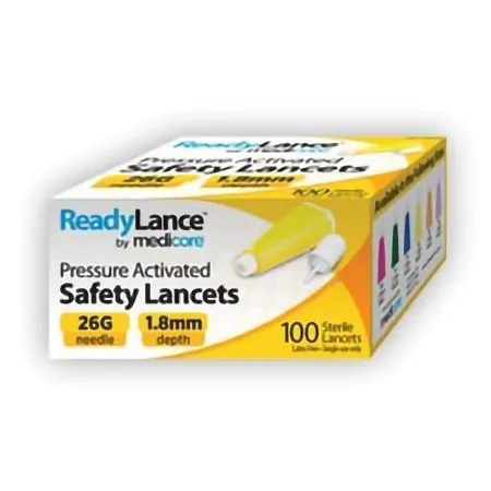 Medicore Medical - ReadyLance - 804 - Safety Lancet ReadyLance 26 Gauge Retractable Pressure Activated Finger
