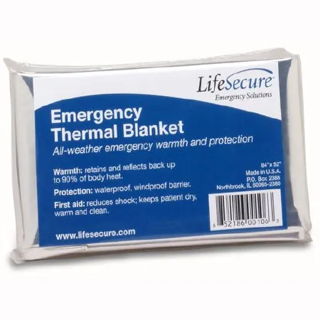 LifeSecure - 70200 - Thermal Blanket LifeSecure 54 X 84 Inch