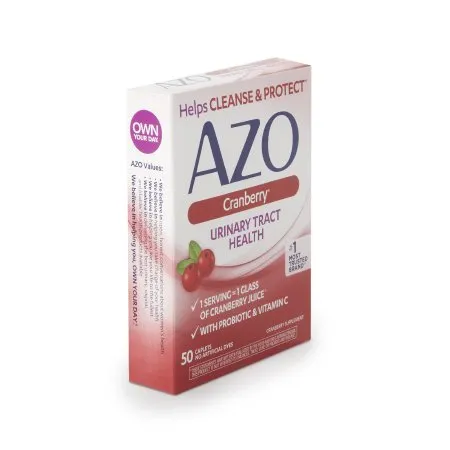 I Health - AZO - 87651042067 - Urinary Pain Relief AZO Vitamin C 60mg  Calcium 110 mg  Cranberry 500 mg  Bacillus Coagulans 30 mg Tablet 50 per Box