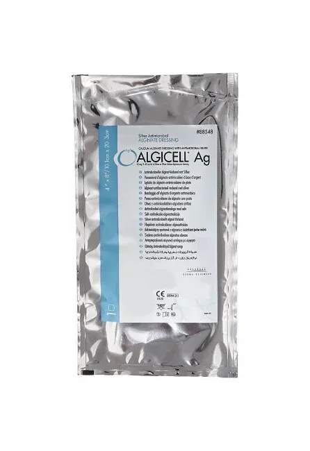 Gentell - Algicell Ag - 88548 -  Silver Alginate Dressing  4 X 8 Inch Rectangle Sterile
