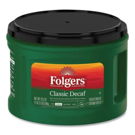 Folgers - FOL-00374EA - Coffee, Classic Roast Decaffeinated, Ground, 19.2 Oz Can