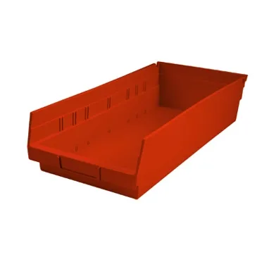Health Care Logistics - 1457R - Shelf Bin Red Plastic 4 X 8-3/8 X 17-7/8 Inch