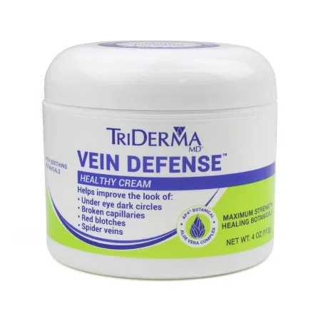 Genuine Virgin Aloe dba Triderma - TriDerma MD Vein Defense - 74041 - Skin Correction Cream TriDerma MD Vein Defense 4 oz. Jar Unscented Cream