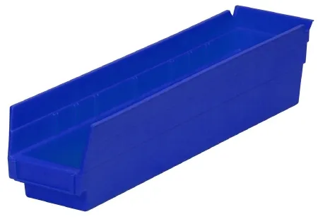 Akro-Mils - 30128BLUE - Shelf Bin Blue Industrial Grade Polymers 4 X 4-1/8 X 17-7/8 Inch