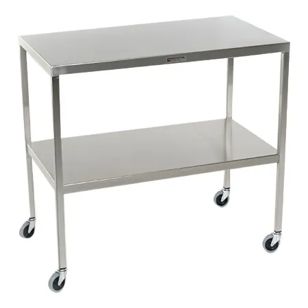 Mid Central Medical - MCM505 - Instrument / Back Table 24 X 34 X 36 Inch 304 Stainless Steel / 16 Gauge