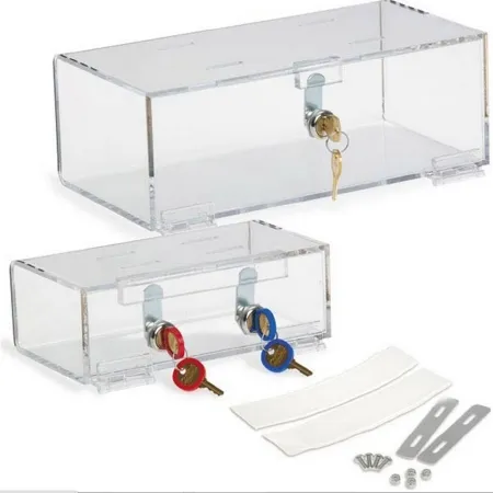 Market Lab - 4613 - Single Medical Lock Box Small Acrylic Clear 2.875 X 4.5 X 8.325 Inch