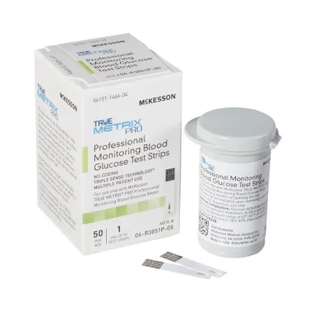McKesson - From: 06-R3051P-01 To: 06-R3051P-05 - TRUE METRIX PRO Blood Glucose Test Strips TRUE METRIX PRO 50 Strips per Pack