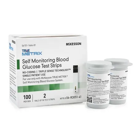 McKesson - From: 06-R3051-41 To: 06-R3051-45 - TRUE METRIX Blood Glucose Test Strips TRUE METRIX 100 Strips per Pack