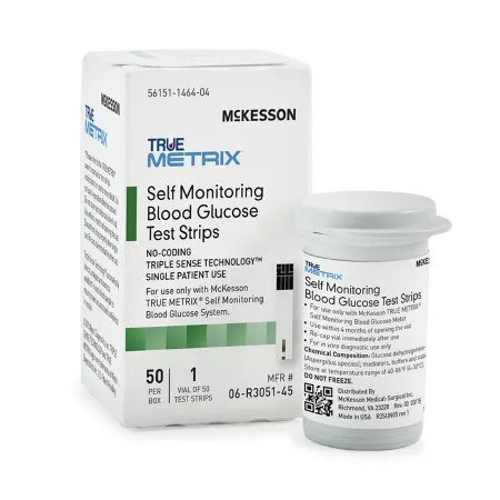 McKesson - 06-R3051-45 - TRUE METRIX Blood Glucose Test Strips TRUE METRIX 50 Strips per Pack