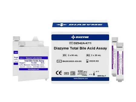 Diazyme Laboratories - DZ042A-KY1 - General Chemistry Reagent Total Bile Acids For Beckman Au Analyzers 400 Tests