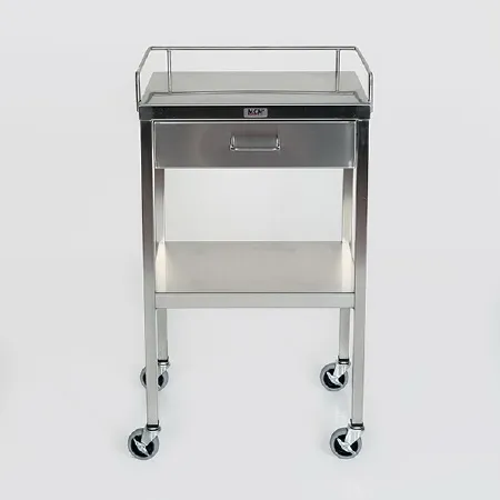Mid Central Medical - MCM520 - Utility Table 16 X 20 X 34 Inch 304 Stainless Steel / 16 Gauge 1 Drawer 1 Shelf