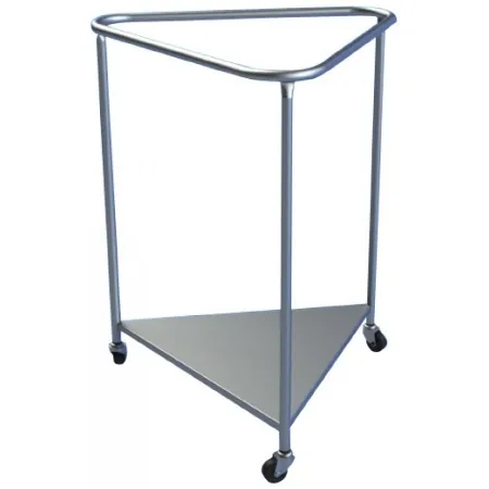 Mid Central Medical - MCM2006 - Hamper Stand Rolling Triangular Opening Open Top Without Lid